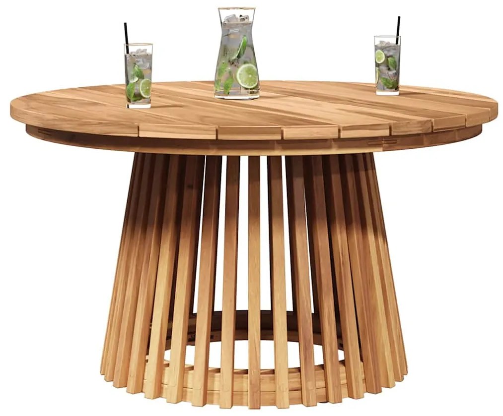 Mesa de Café de Jardim Ø70x40 cm de Madeira Sólida de Teca
