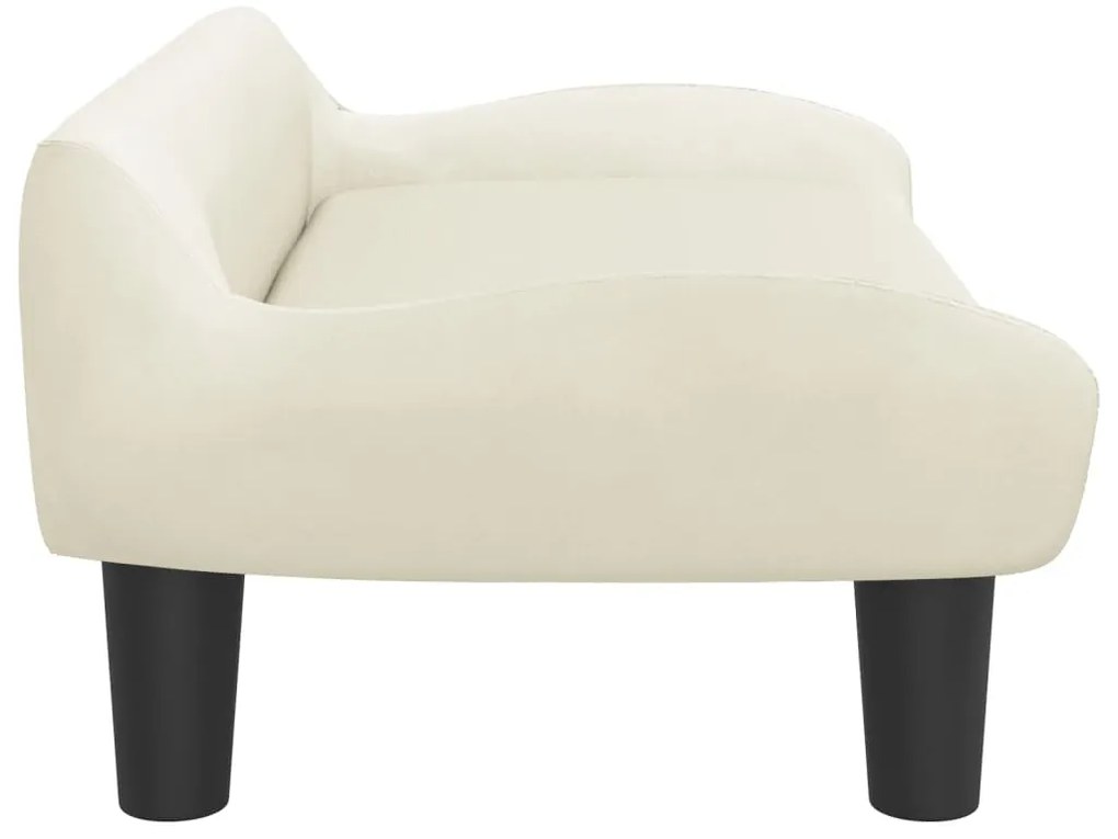 Sofá infantil 70x40x24 cm veludo cor creme