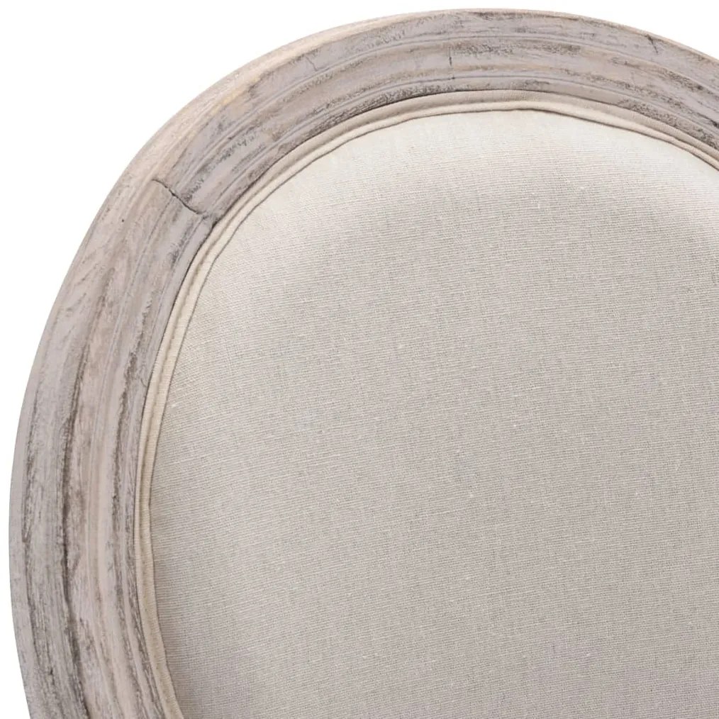Bancos de bar 2 pcs linho branco