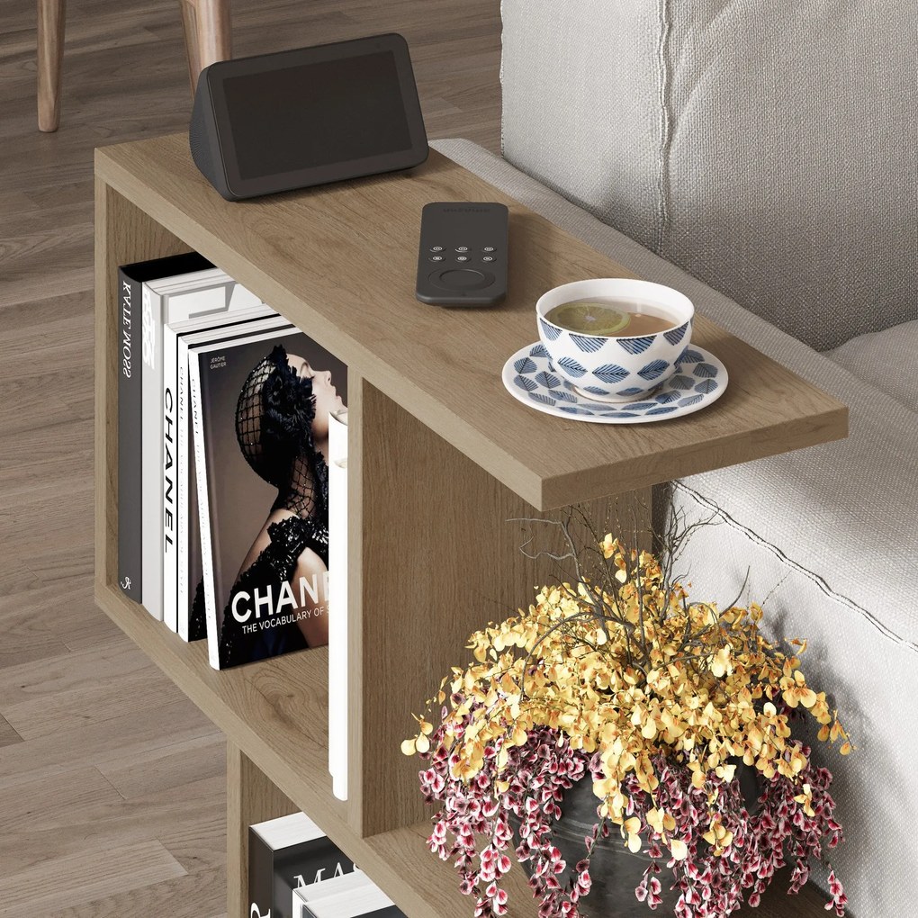 Mesa de Centro Homemania – Natural – 60x60x20 cm | Tribo Home