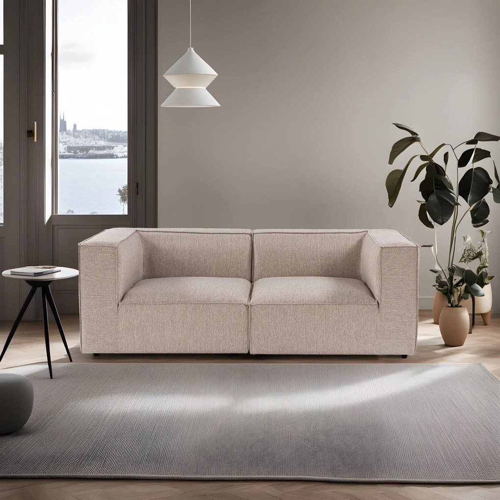 Sofá 2 Lugares Sora – Bege Areia – 190x65x95 cm