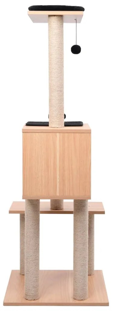 Árvore para gatos c/ tapete arranhador sisal 129 cm