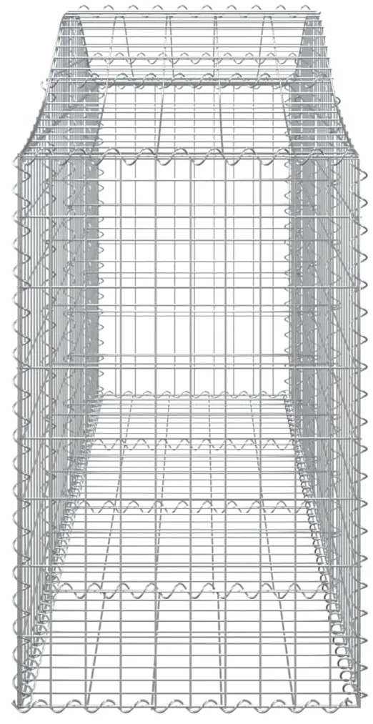 Cestos gabião arqueados 11pcs 200x50x80/100cm ferro galvanizado