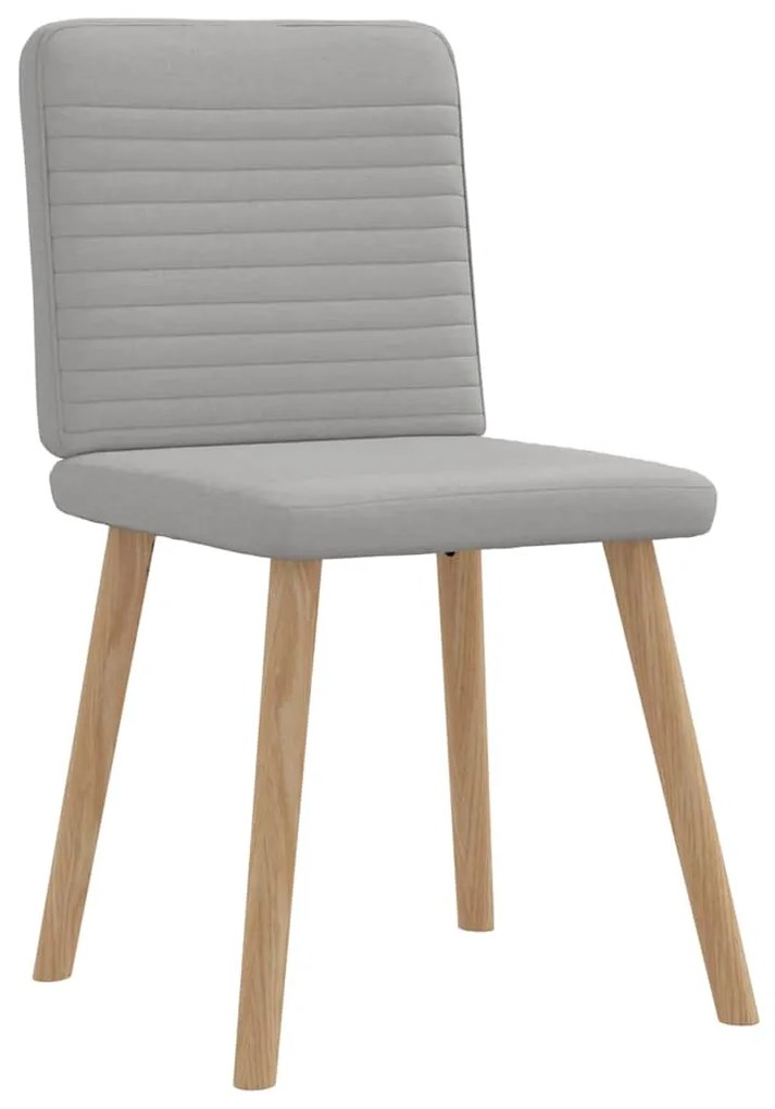 Cadeiras de jantar 4 pcs tecido cinza nuvem