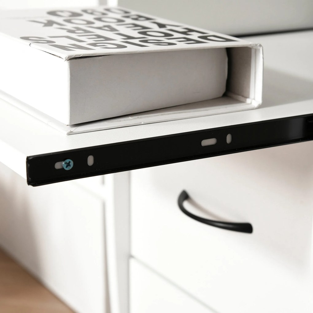 Secretária de Canto – Modelo Uppsala – 120x55x85 – Moderna – Branco
