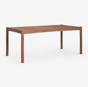 Mesa De Jardim Retangular Em Madeira De Acácia Karvia Castanho Acácia & 180 X 90 Cm - Sklum
