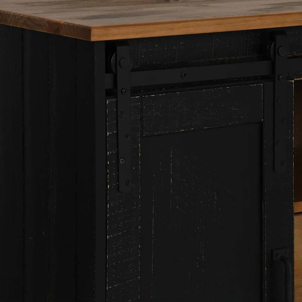 Aparador HALDEN 2 portas de correr 112x40x80 cm Madeira maciça