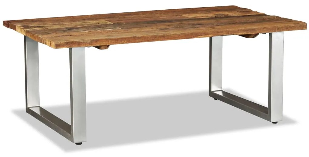 Mesa de centro 100x60x38 cm madeira reciclada maciça