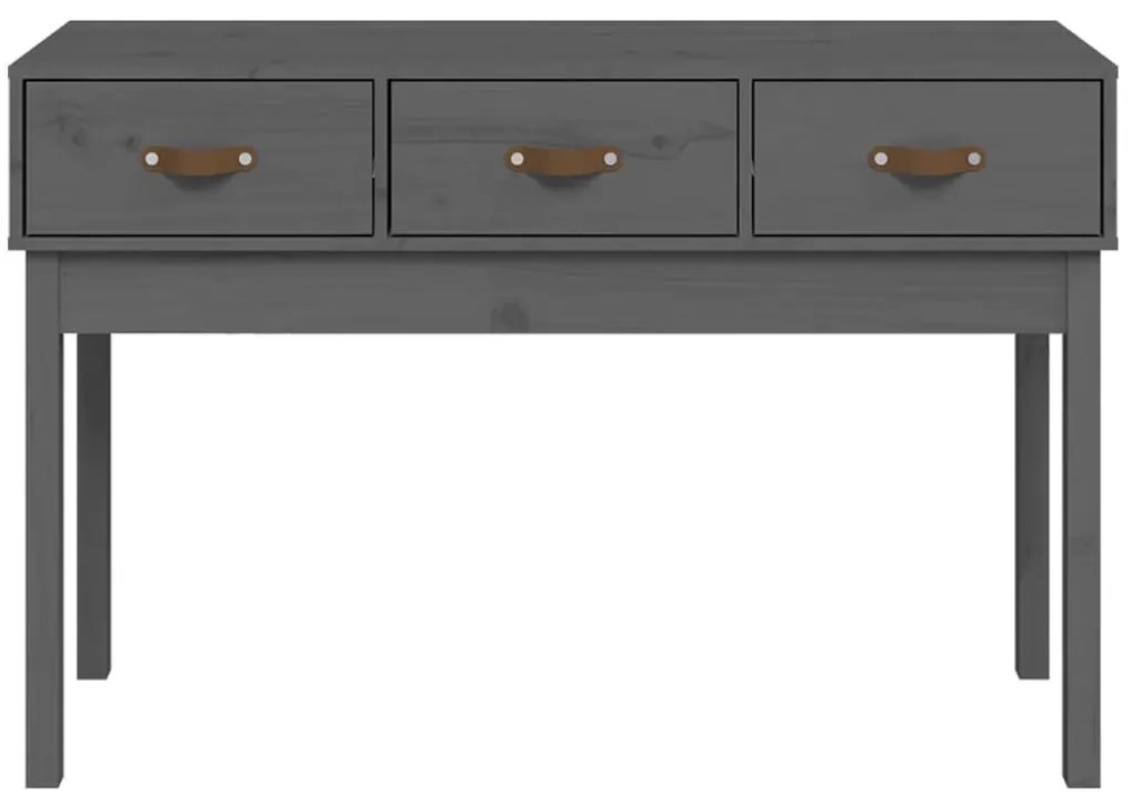 Mesa consola 114x40x75 cm madeira de pinho maciça cinzento
