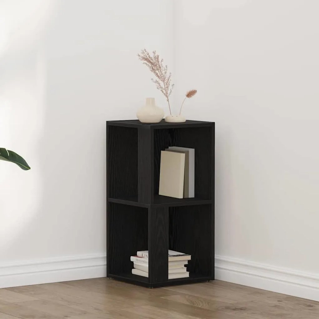 vidaXL Prateleiras de Canto Carvalho preto 33 x 33 x 67 cm