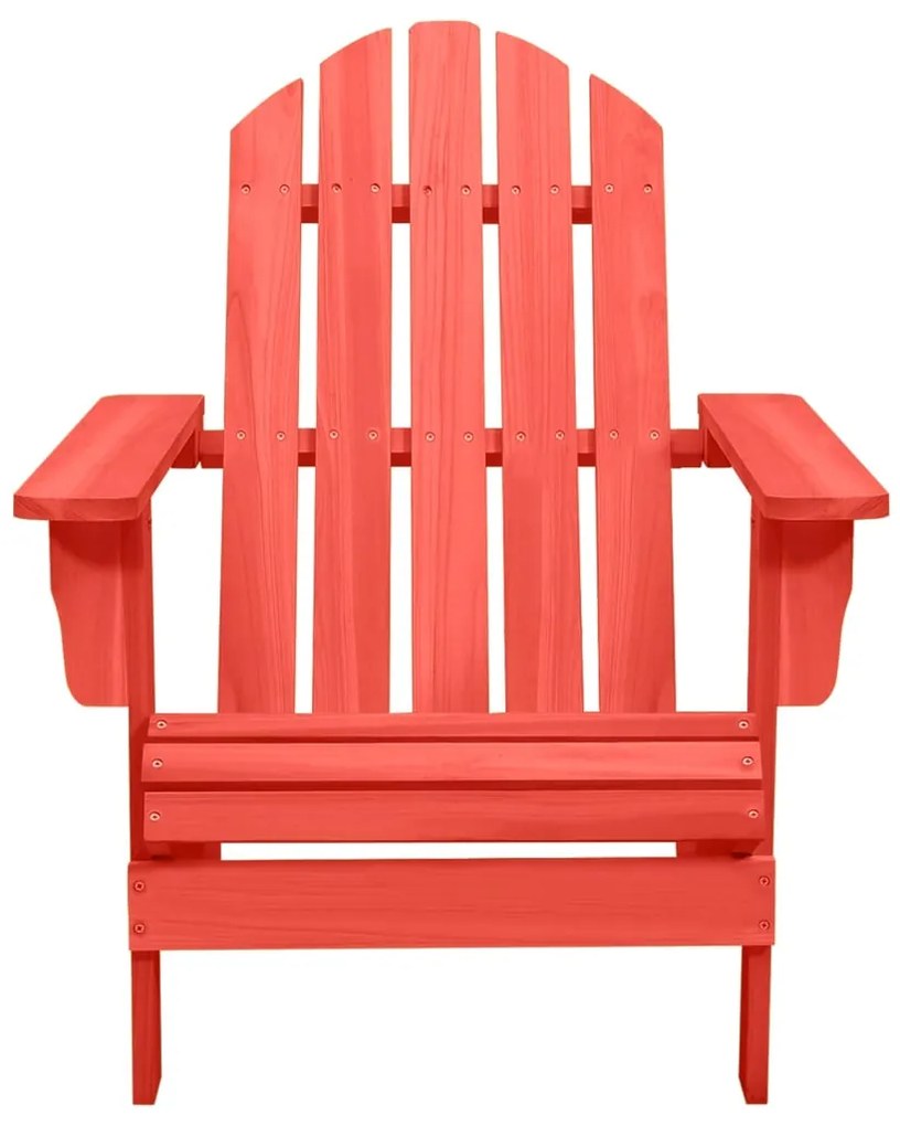 Cadeira Adirondack para jardim abeto maciço vermelho