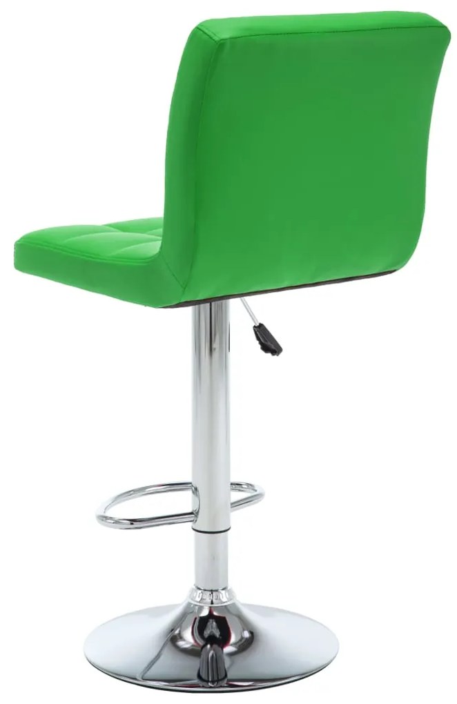 Bancos de bar 2 pcs couro artificial verde