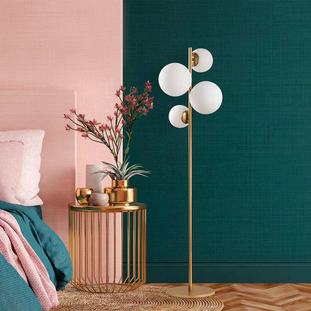 Candeeiro de Pé Fazli – Dourado – 33 x 33 x 162 cm