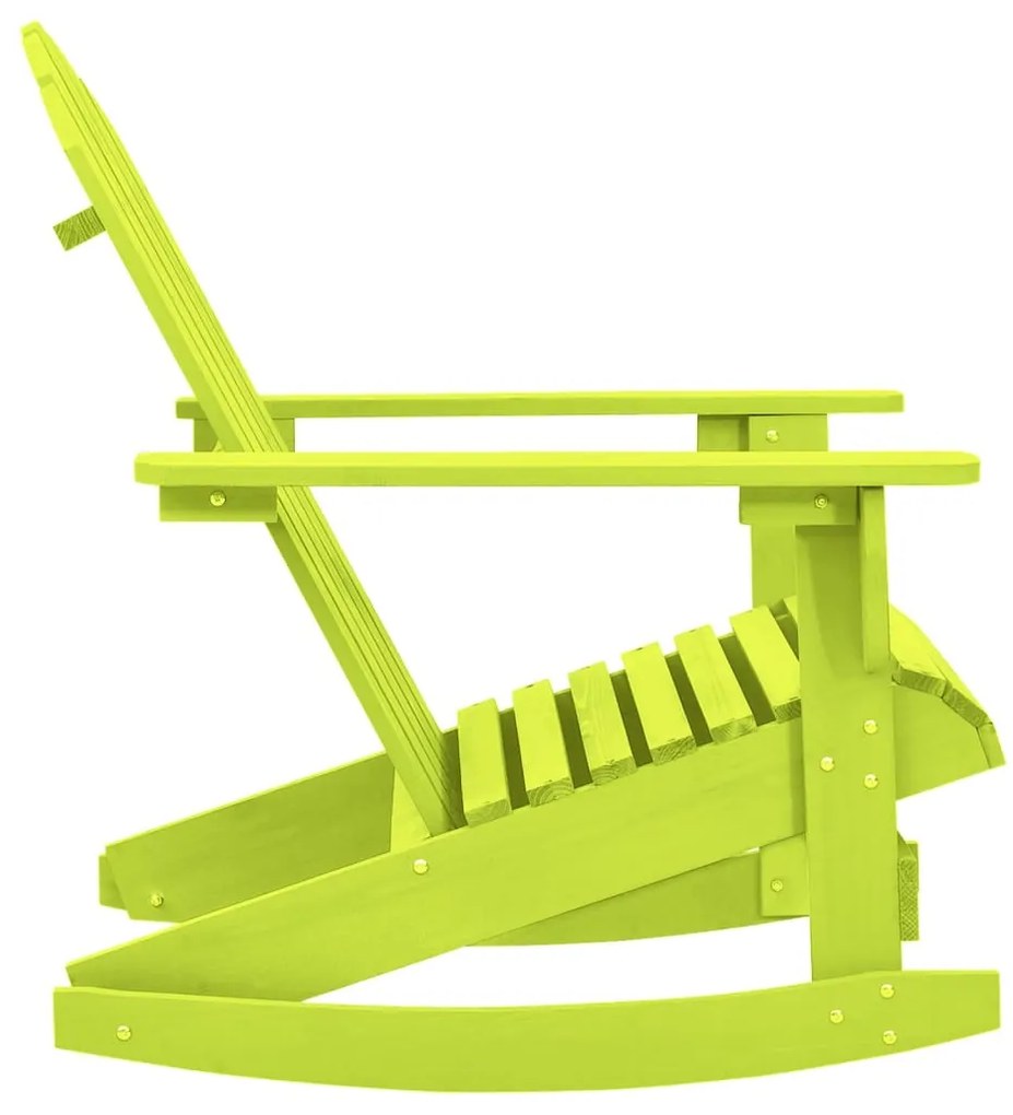 Cadeira Adirondack de baloiçar p/ jardim abeto maciço verde