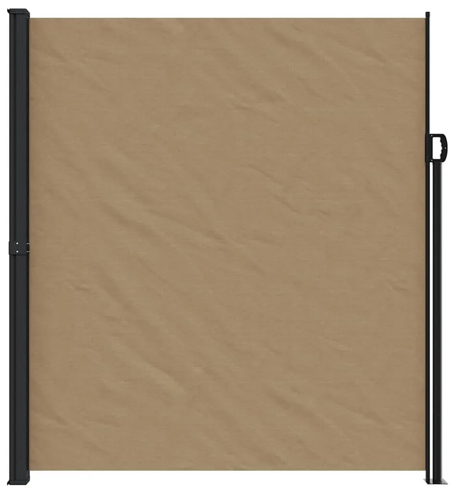 Toldo lateral retrátil 220x300 cm cinzento-acastanhado