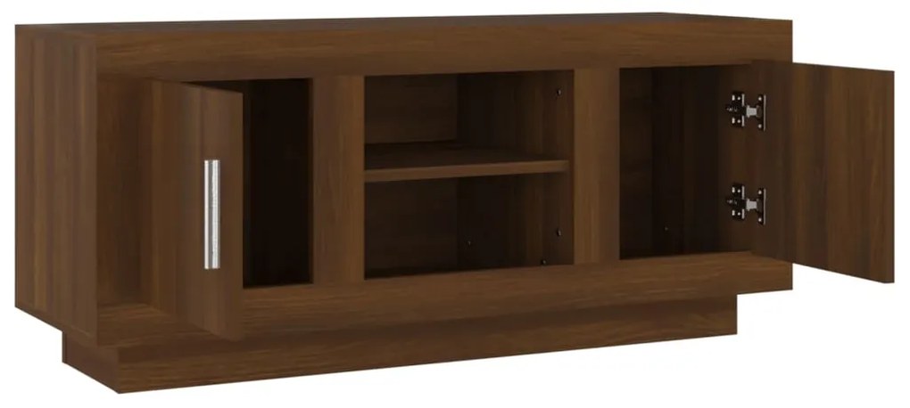 Móvel TV 102x35x45 cm madeira processada cor carvalho castanho