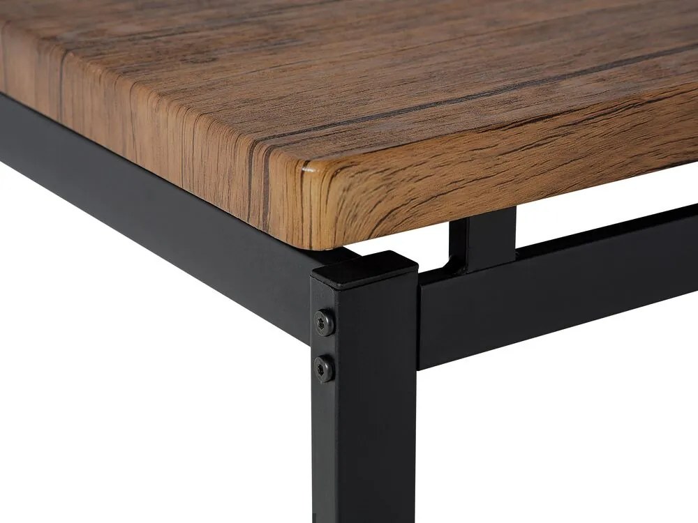 Conjunto de refeição 4 lugares castanho e preto ARLINGTON Beliani