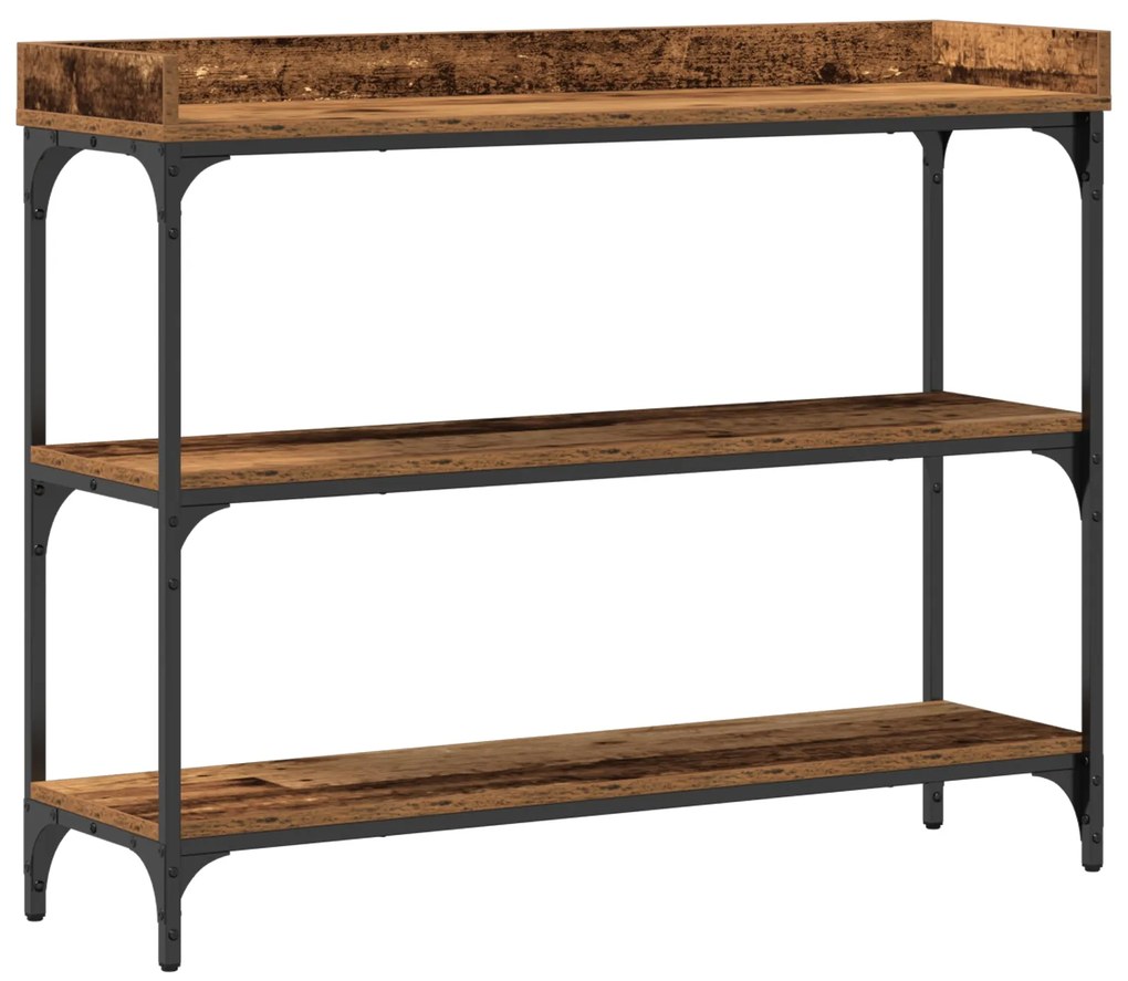 Mesa de Console vidaXL Madeira Velha 100x30x80 cm Madeira Ingenheirada