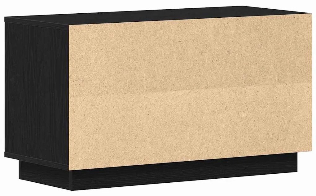 Armário de TV vidaXL Preto Carvalho 80x35x45 cm Madeira Engenharia