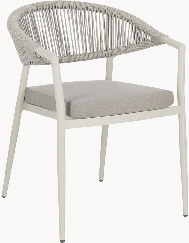 Cadeiras de jardim empilháveis com braços Millor, conjunto de 4