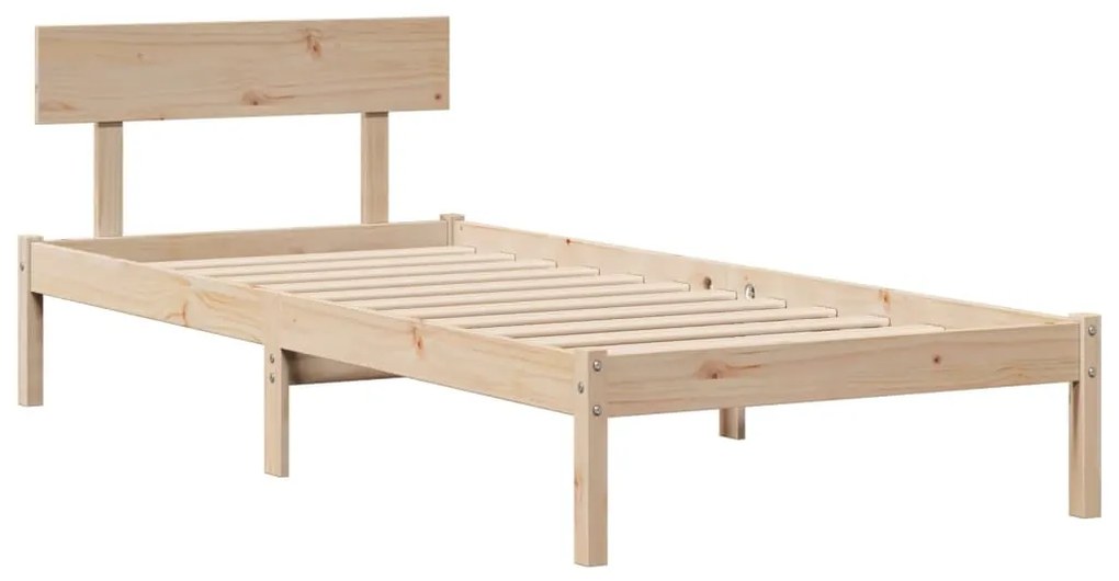 Cama com estante sem colchão 90x200 cm pinho maciço