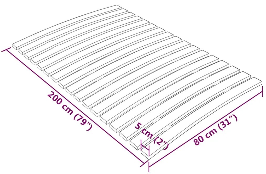 Estrado de ripas com 17 ripas 80x200 cm