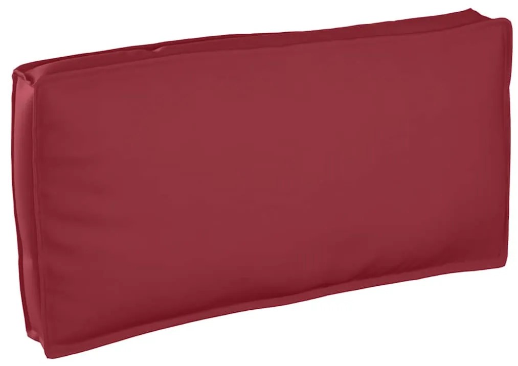 vidaXL Almofada de Palete para Assento e Costas Bordô 120x60x12 cm em Tecido Oxford