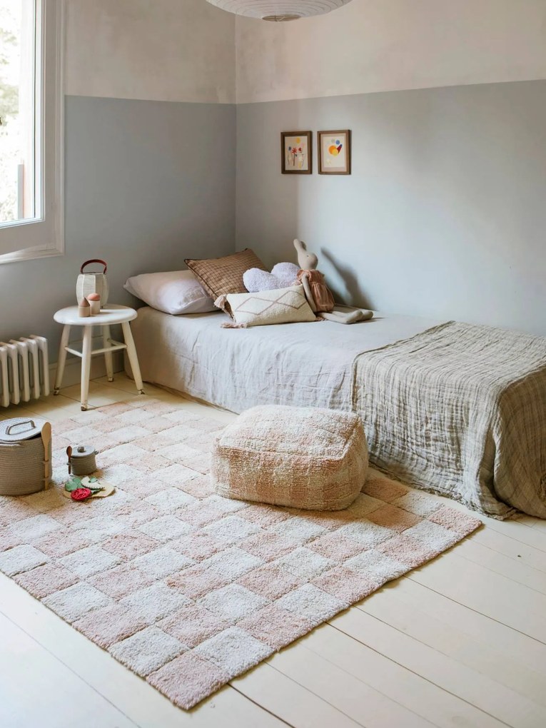 Tapete retangular Tiles rosa