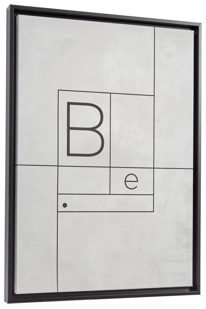 Kave Home - Quadro Myrthe de madeira preto letra B 50 x 70 cm