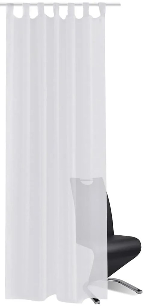 Cortina branca  140 x 225 cm 2 peças