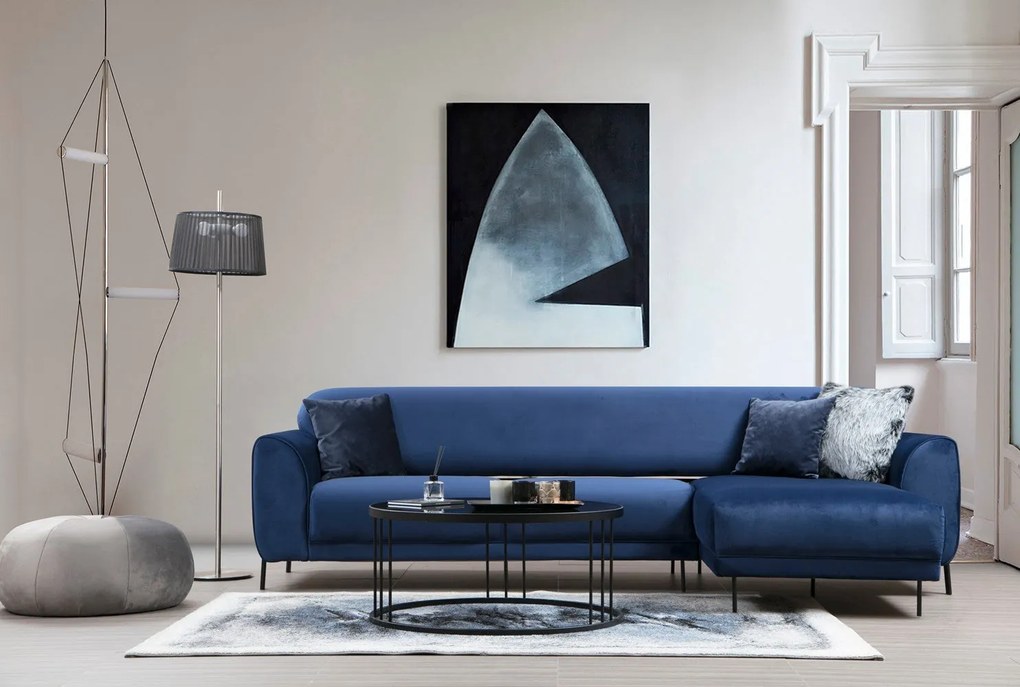 **** Sofá-Cama de Canto Image Corner – Azul Marinho – 287 x 169 cm

**