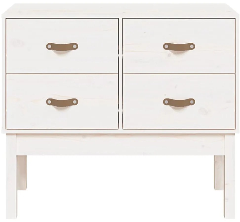 Mesa consola 90x40x78 cm madeira de pinho maciça branco