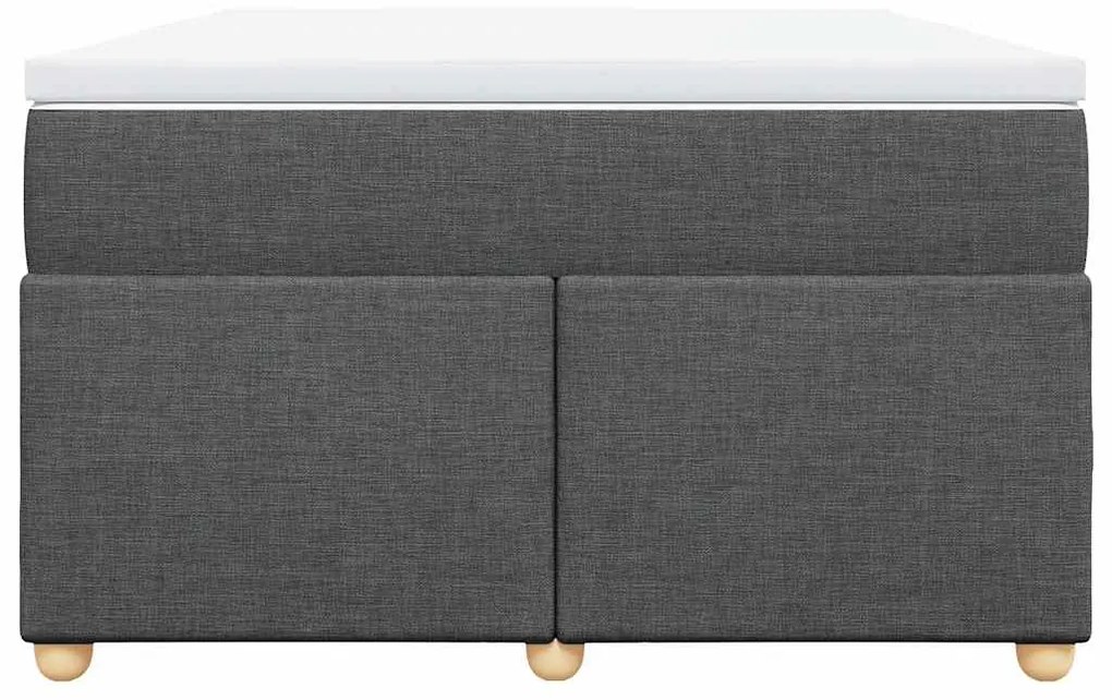 Cama boxspring com colchão 120x190 cm tecido cinzento-escuro
