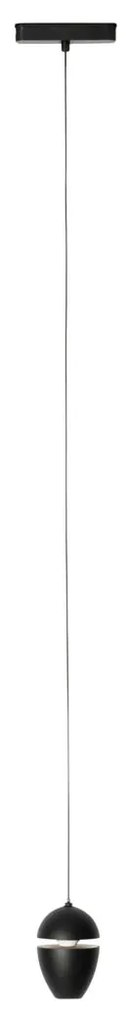 Candeeiro suspenso preto moderno para sistema de calha monofásico incluindo LED - Magnetic Eggy Moderno