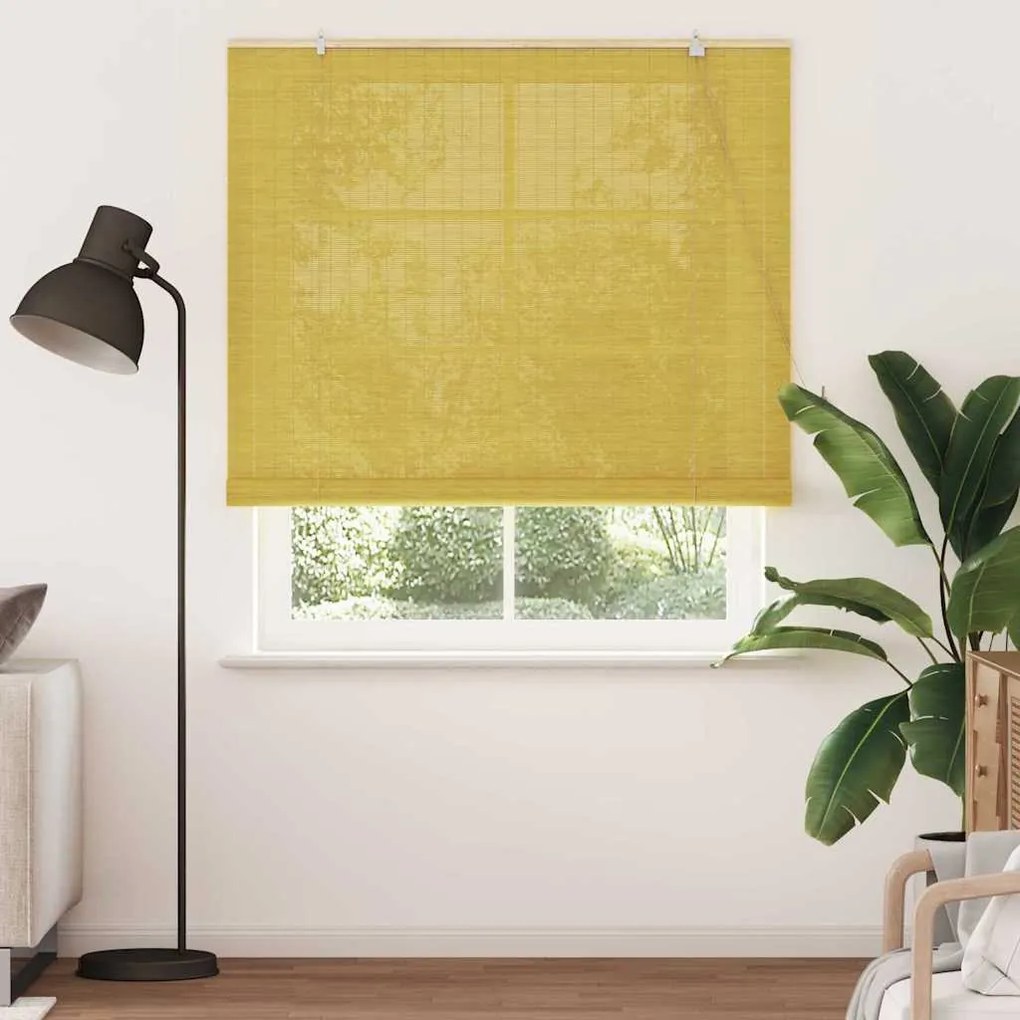 Persianas e Sombras de Janela Amarelo 150 x 220 cm Bambu