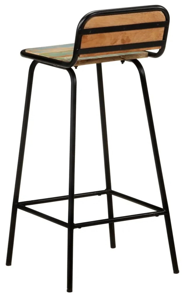 Cadeiras de bar 4 pcs madeira recuperada maciça