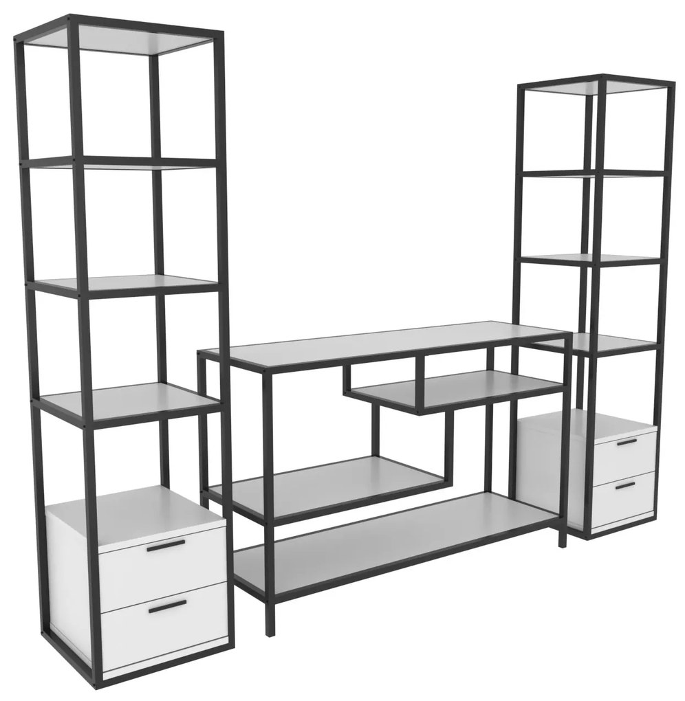 Unidade TV Robbins – Preto e Branco – 198 cm x 39 cm x 160 cm