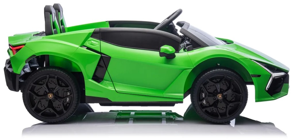 Carro elétrico para Crianças 2 Lugares Lamborghini Revuelto XL STRONG 24V, Rodas AR bombeado, Assento Couro ecológico Verde