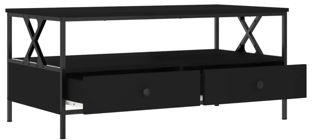 Mesa de centro 100x51x45 cm derivados de madeira preto