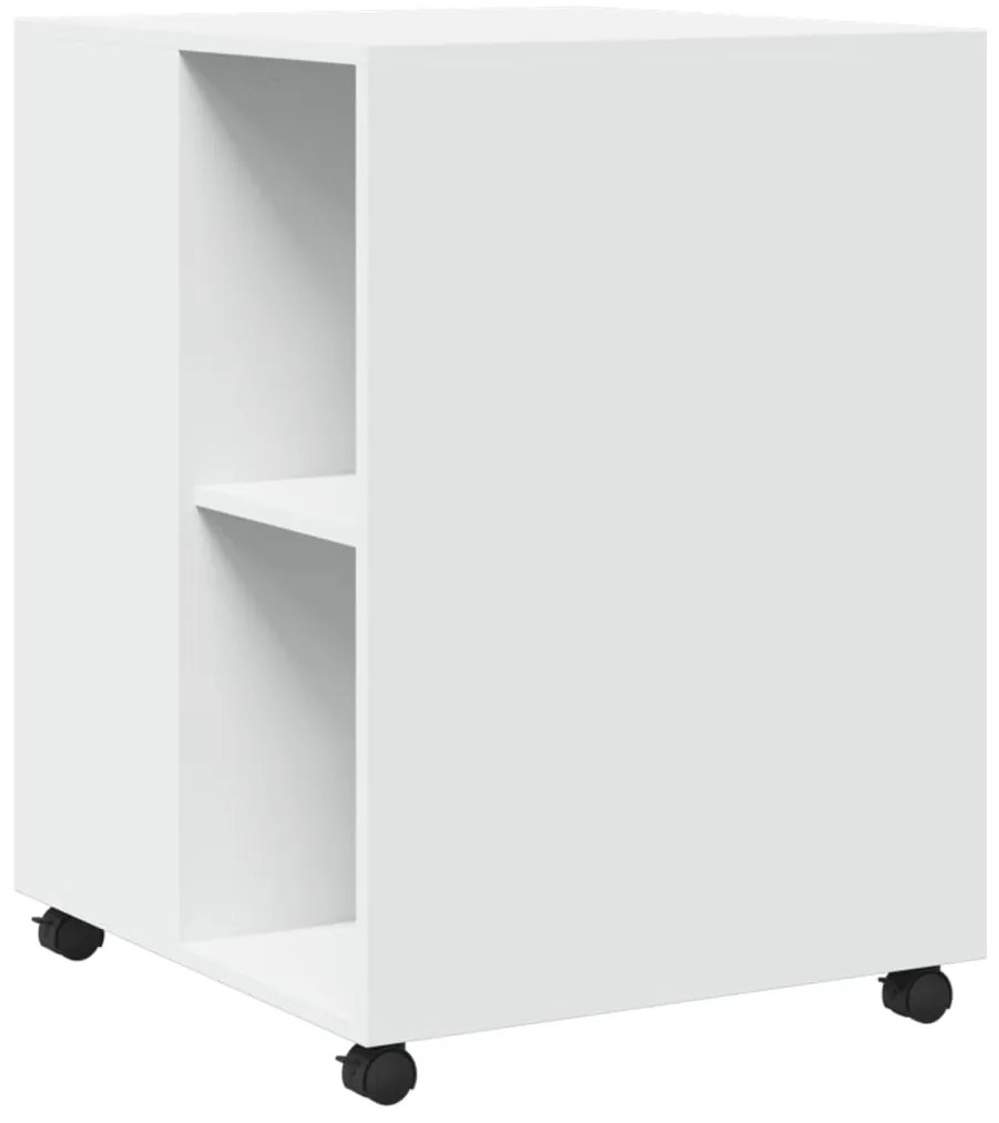 Mesa de apoio c/ rodas 55x60x78 cm derivados de madeira branco