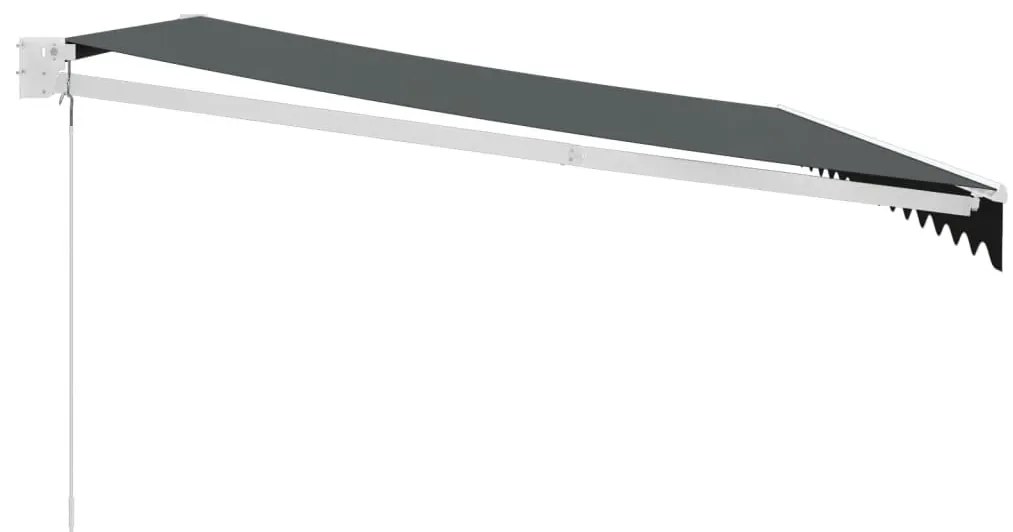 Toldo retrátil 4,5x3 m tecido e alumínio antracite