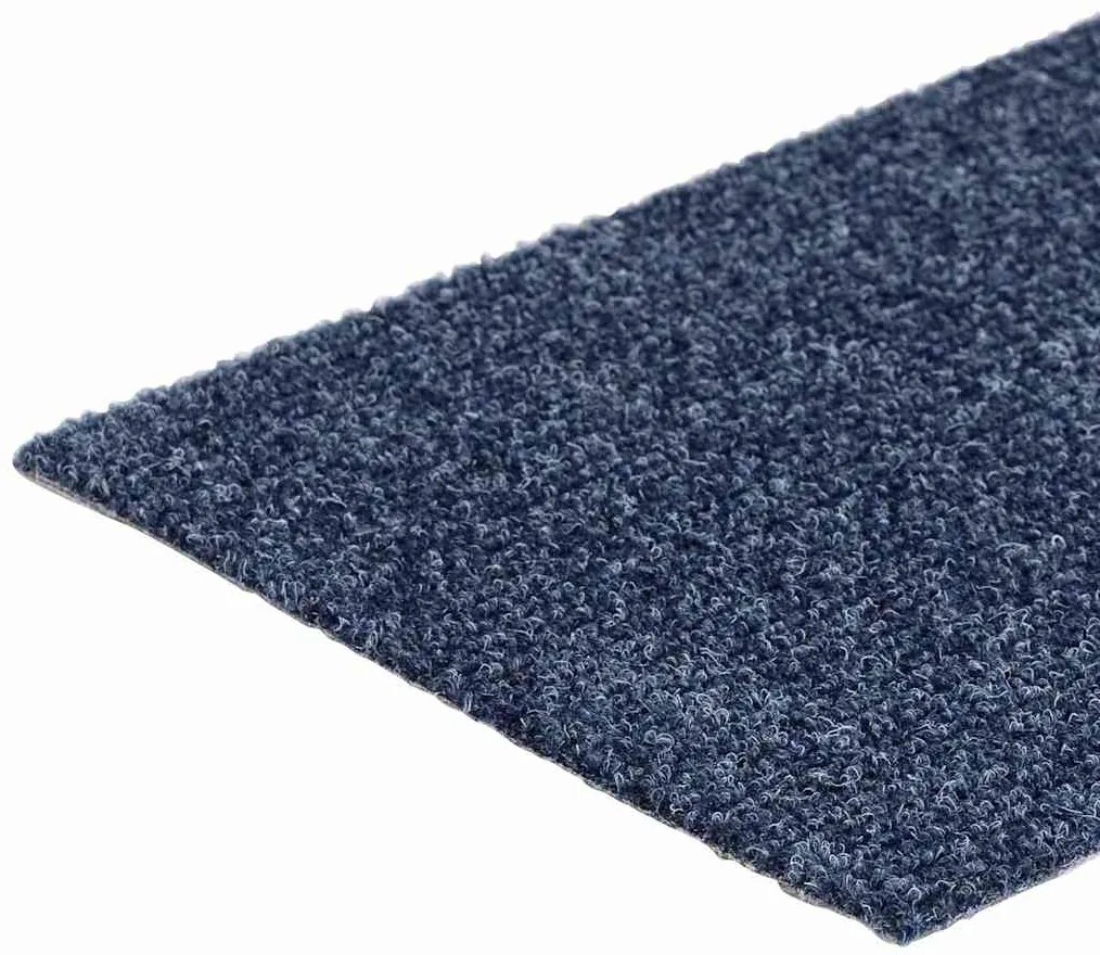 Tapetes escada adesivos retangulares 15 pcs 76x20cm cinza/azul