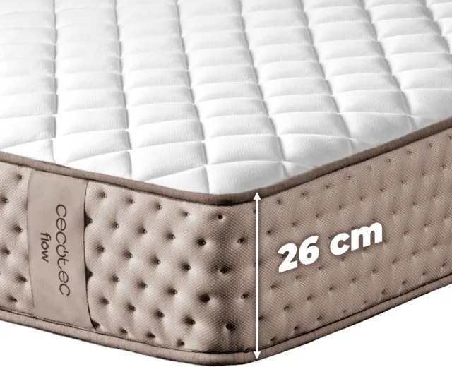 Colchão Flow 6790 Hybrid 150x190 com 7 zonas de firmeza diferentes com estrutura de molas box firme e leve