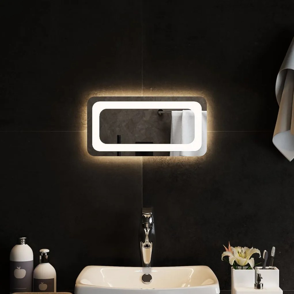 vidaXL Espelho de casa de banho com luzes LED 40x20 cm
