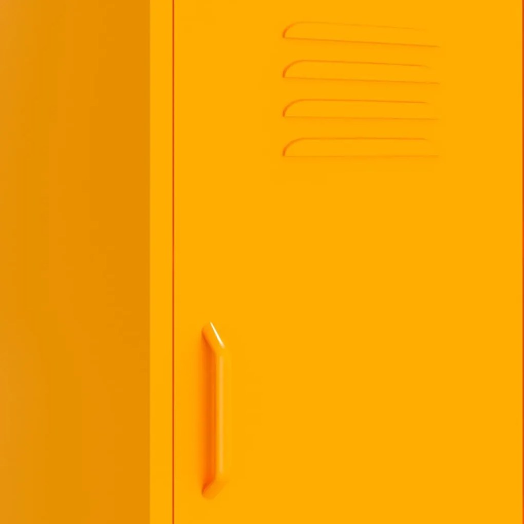 Armário de arrumação aço 42,5x35x101,5 cm amarelo mostarda
