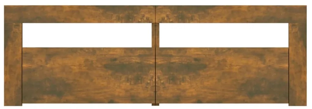 Móvel de TV com luzes LED 120x35x40 cm carvalho fumado