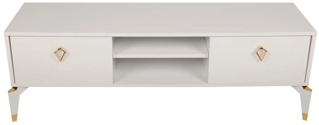Móvel TV Posh – Branco – 143x47x40 cm