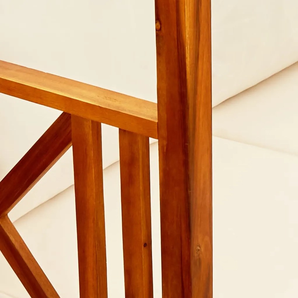 Banco de jardim com mesa e apoios de pés acácia maciça