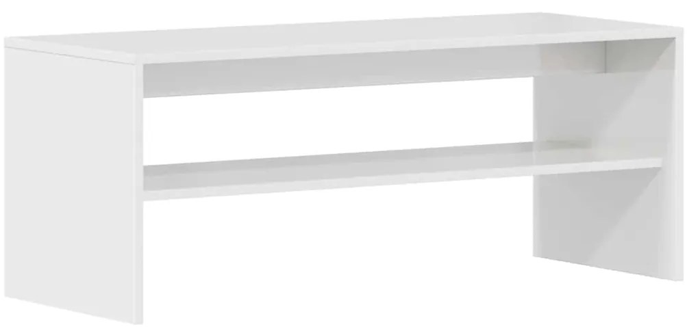 Móvel para TV 100x40x40cm derivados de madeira branco brilhante