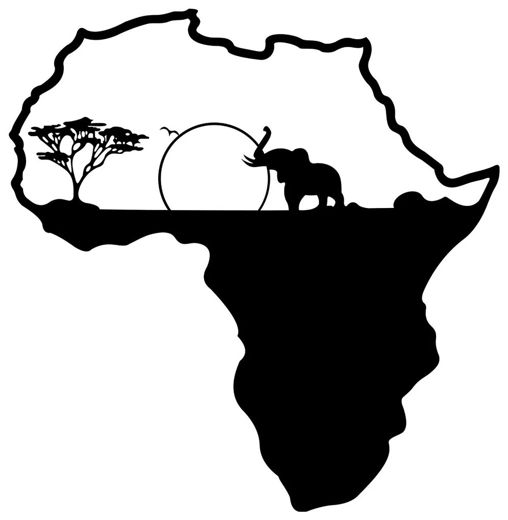 Acessório Decorativo de Parede African – Preto – 55 x 57 cm